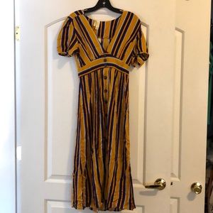 Yellow Striped Dress